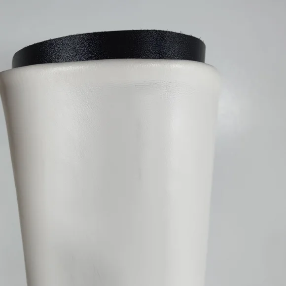 Gia X Pernille Tiesbaek White Leather Tubular Combat Boots Size 38.5 - Picture 10 of 14